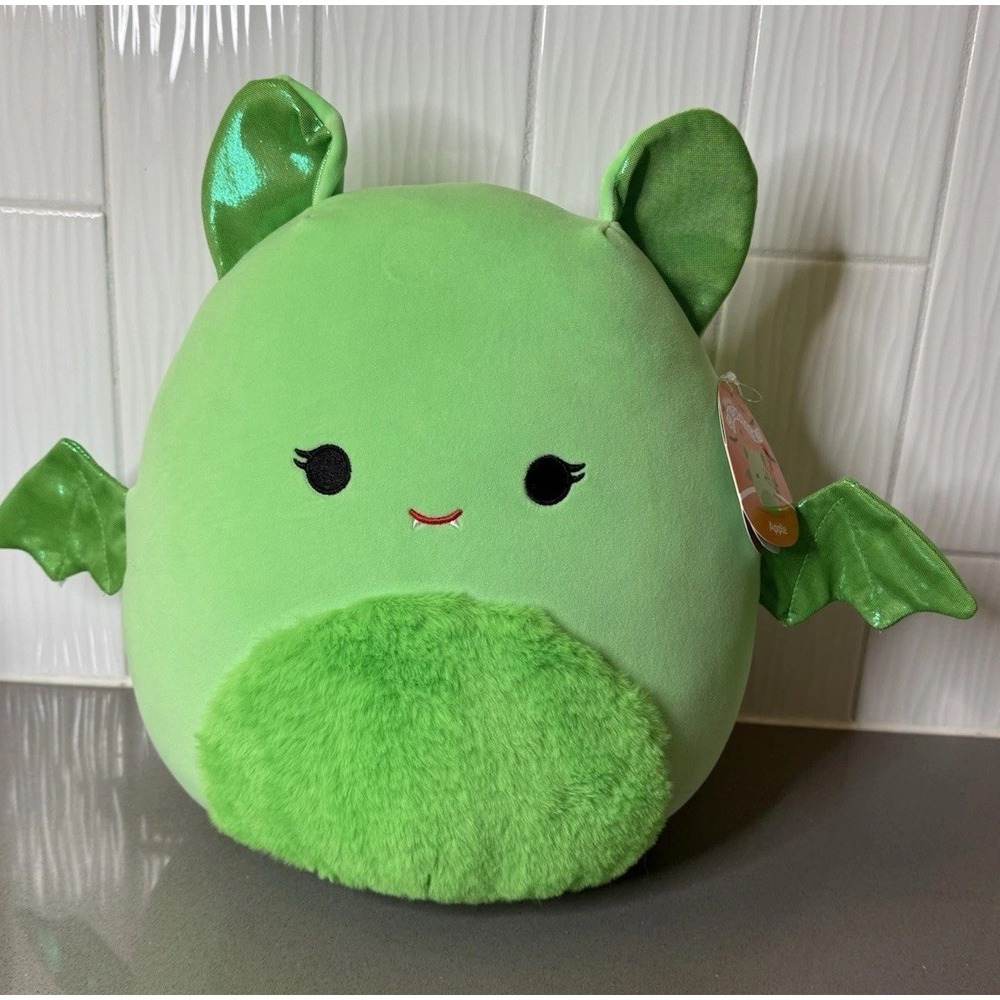 NEW w Tags Squishmallows 12" APPLE The Green Bat 2024 Halloween plush Toy #2829